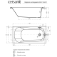Baignoire rectangulaire NAO 140*70 à encastrer (SANS TABLIER)