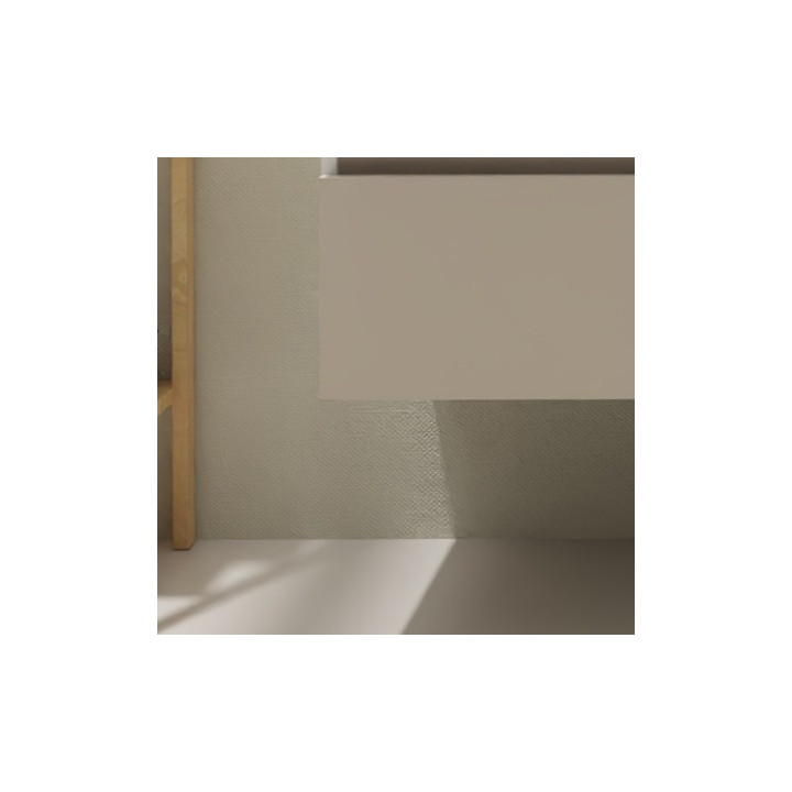 Meuble salle de bain 100 cm - Plan vasque céramique - Cachemire mat - A suspendre - Karaib 2
