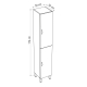 Meuble colonne de salle de bain à poser 30x172 cm gain de place - Solita