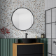 Miroir simple 75 cm avec contour noir pour meuble de salle de bain Cobalto