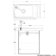 Pack lave-mains Blanc mat strié avec porte serviette - mitigeur à gauche - L.48 X H. 52.5 cm - Houston