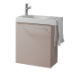 Pack lave-mains Beige cachemire avec porte serviette - mitigeur à gauche - L.48 X H. 52.5 cm - Houston