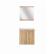ENSEMBLE MEUBLE SALLE DE BAIN 60 CM + MIROIR + COLONNE ALBAN