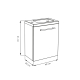 Pack meuble lave-mains avec miroir - L 40 x H 51 x P 25 cm - chêne hamilton - Belem