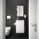 Pack meuble lave-mains avec miroir - dérouleur - porte serviette - L 40 x H 60 x P 25.2 cm - Closy