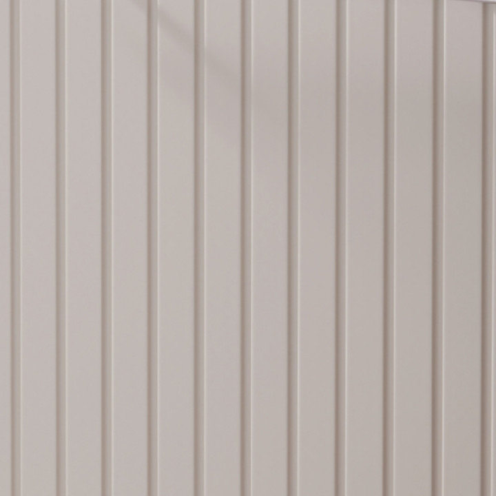 Meuble lave-mains strié Beige cachemire avec lave-mains et porte serviette intégré pour Robinet à gauche Solo
