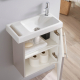 Meuble lave-mains Beige cachemire avec porte serviette intégré pour Robinet à droite Solo