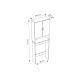 MEUBLE RANGEMENT WC 60 CM SOLITA