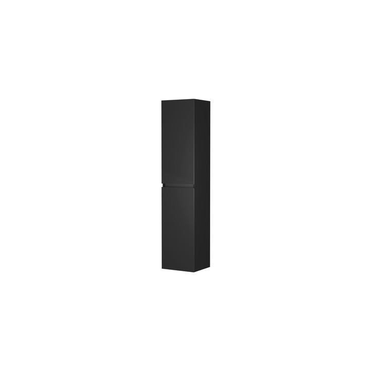 Meuble colonne salle de bain 180 cm suspendu - Noir mat - Donna - Allibert