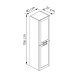 MEUBLE COLONNE SALLE DE BAIN 156 CAMBRIDGE CHENE HAMILTON