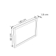MIROIR NON LUMINEUX RECTANGLE 120 CM BOIS CAMBRIDGE