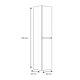 Meuble colonne 180 cm Blanc mat DONNA