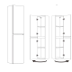 MEUBLE COLONNE SALLE DE BAIN 180 MAX  CHENE HAMILTON