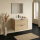 Meuble salle de bain 80 cm - Plan vasque c&eacute;ramique - Effet ch&ecirc;ne hamilton - A suspendre - Cambridge