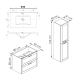 Ensemble meuble de salle de bain 80 cm + colonne 40 cm - Effet chêne hamilton - A suspendre - Cambridge