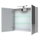 Armoire de toilette éclairante 2 portes 80 cm blanche Juno 2