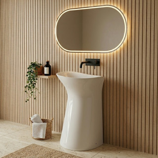 Lavabo sur pied design blanc