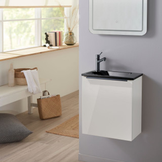 MEUBLE HAMAC BLANC +HANOS NOIR+ POIGNEE NOIRE + MIT NOIR