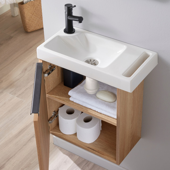 MEUBLE HAMAC OAK +HOUSTON G+ POIGNEE NOIRE + MIT NOIR