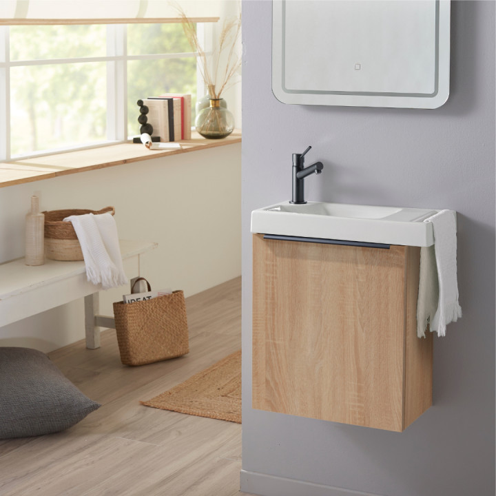 MEUBLE HAMAC OAK +HOUSTON G+ POIGNEE NOIRE + MIT NOIR