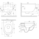 Cuvette WC suspendu sans bride effet vortex Bella