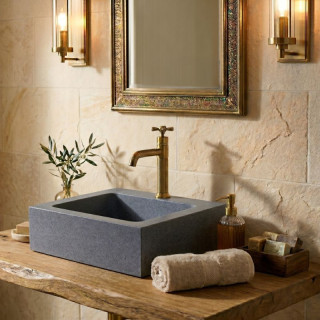 Vasque Granit Gris A Poser - Planetebain