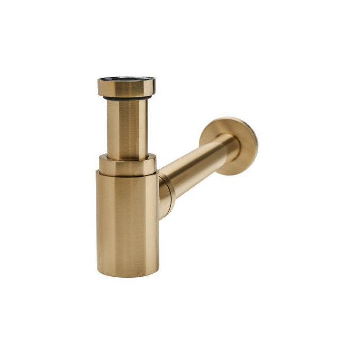 Siphon de lavabo en laiton doré brossé - mini linéis - 30724961