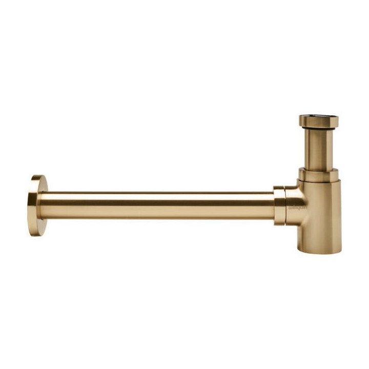 Siphon de lavabo en laiton doré brossé - mini linéis - 30724961