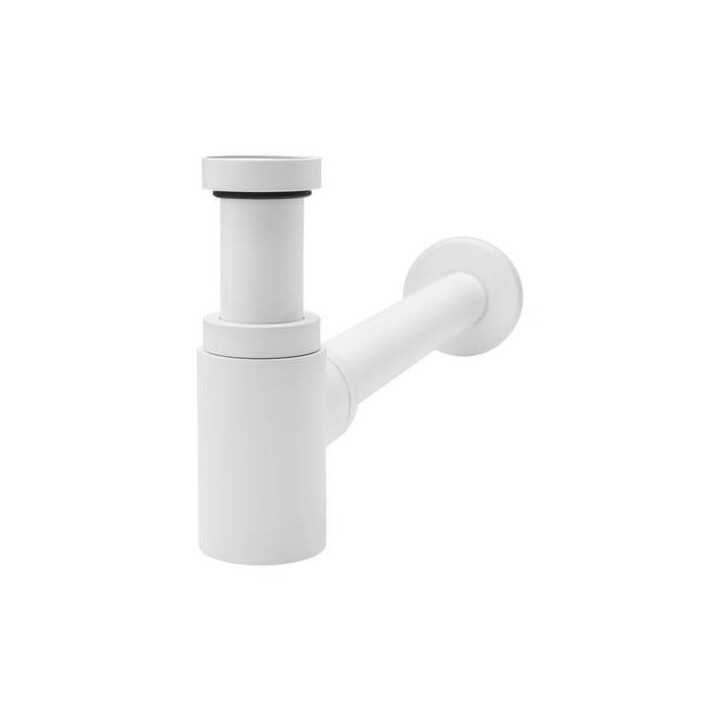 Siphon de lavabo en laiton blanc mat - mini linéis - 30724960