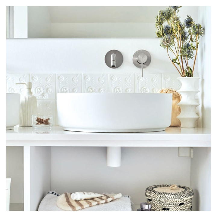 Siphon de lavabo en laiton blanc mat - mini linéis - 30724960