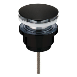 Bonde universelle laiton noir mat pour lavabo vasque avec ou sans trop plein - 30724564