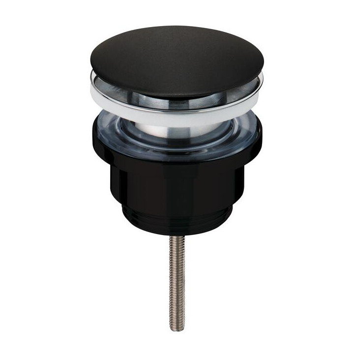 Bonde universelle laiton noir mat pour lavabo vasque avec ou sans trop plein - 30724564