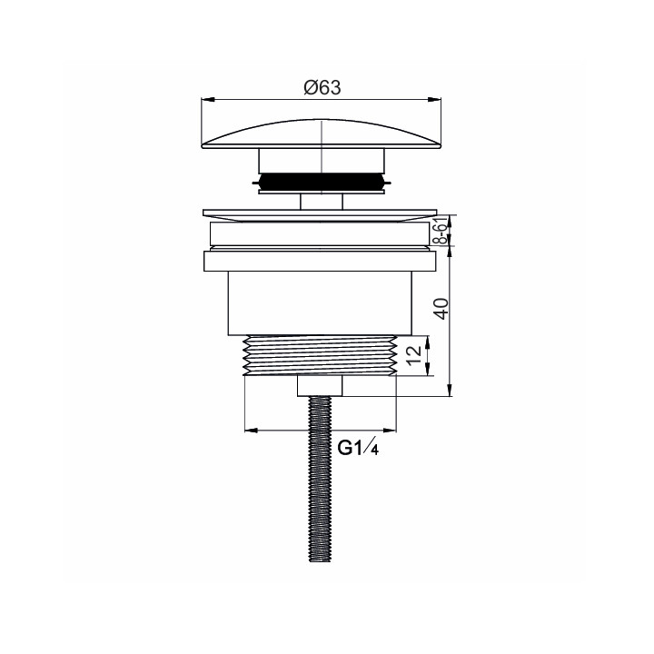 Bonde universelle laiton doré brossé mat pour lavabo vasque avec ou sans trop plein - 30724963