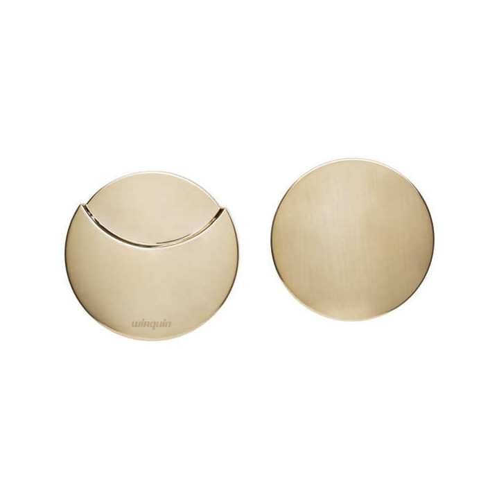 Vidage complet de baignoire NF à câble finition ABS doré brossé L. 700 mm - 30724978