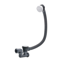 Vidage complet de baignoire NF à câble finition ABS blanc mat L. 700 mm - 30724977