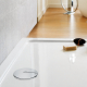Bonde de douche horizontale extraplate 58 mm diam. 90 - chromé - 30723392