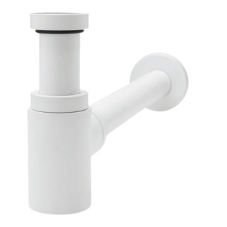 Siphon de lavabo en laiton blanc mat - mini linéis - 30724960