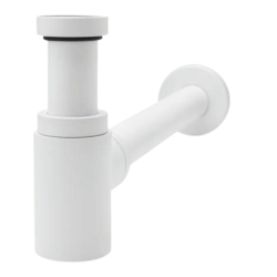 Siphon de lavabo en laiton blanc mat - mini linéis - 30724960