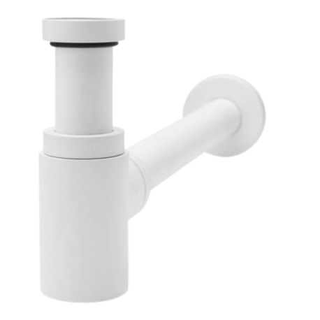 Siphon de lavabo en laiton blanc mat - mini linéis - 30724960