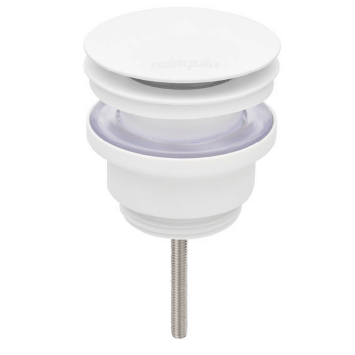 Bonde universelle laiton blanc mat pour lavabo vasque avec ou sans trop plein - 30724962