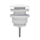 Bonde universelle laiton blanc mat pour lavabo vasque avec ou sans trop plein - 30724962