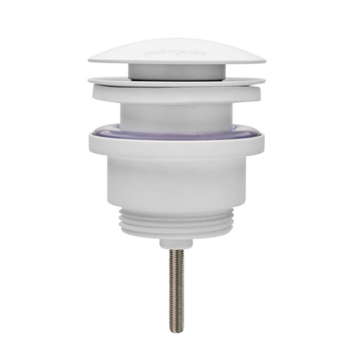 Bonde universelle laiton blanc mat pour lavabo vasque avec ou sans trop plein - 30724962