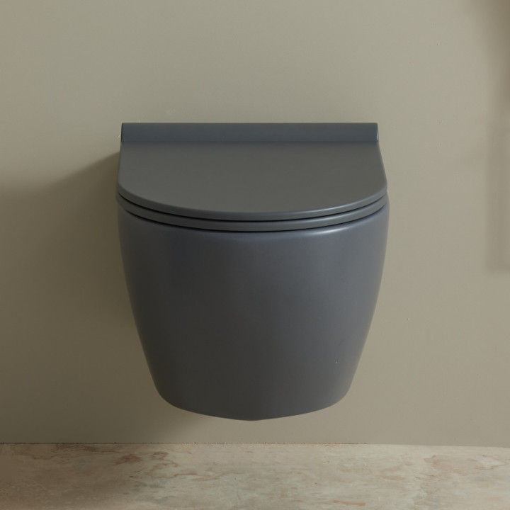 Pack WC Rapid SL autoportant + cuvette sans bride grise knidos