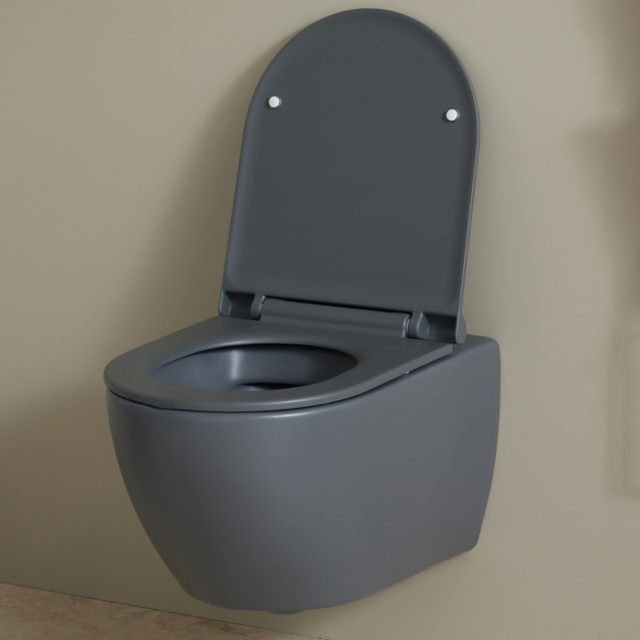 Pack WC Rapid SL autoportant + cuvette sans bride grise knidos