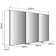Armoire miroir de toilette 120 cm Oslo 3 portes tryptique