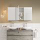 Armoire miroir de toilette 120 cm Oslo 3 portes tryptique