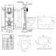Pack WC bâti-support universel Grohe rapid sl project + cuvette suspendue sans bride Vortex Bella