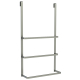 Porte-serviette à suspendre à une paroi de douche en aluminium gris  - Dim. : 40 x 70 x 11 cm