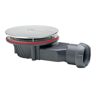 Bonde de douche horizontale extraplate 58 mm diam. 90 - chromé - 30723392