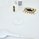 Bonde de douche horizontale extraplate 58 mm diam. 90 - blanc mat - 30724954